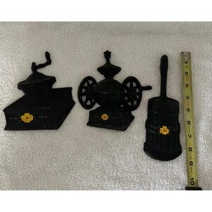 Antique Midwest Import Co #37 Cast Iron Wall Folk Art Coff Grinder Churn Bellows